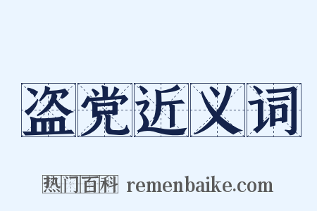 盗党近义词是什么意思的图片